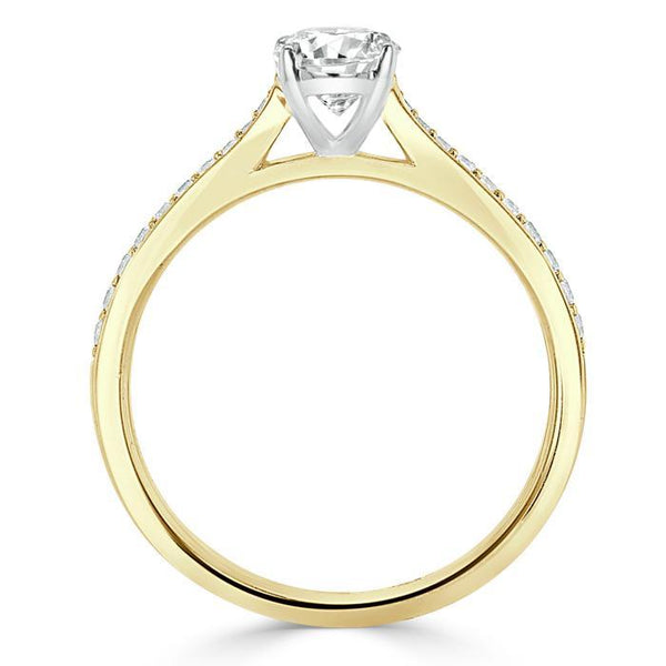 Oval Cut Moissanite Engagement Ring, Classic Style