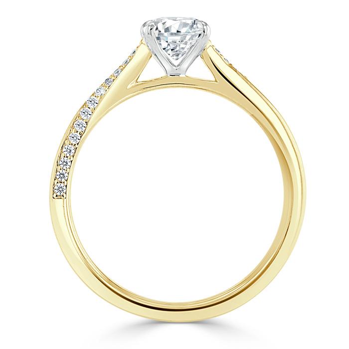 Oval Cut Moissanite Engagement Ring, Classic Style