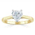 Heart Cut Moissanite Engagement Ring, Classic Style