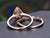 Pear Cut Halo Ring Set, Vintage Style Band