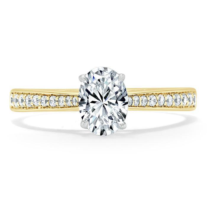 Oval Cut Moissanite Engagement Ring, Classic Style