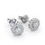 Halo Earrings 0.40ct each