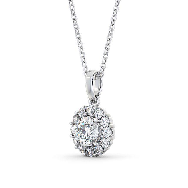 Round Cut Classic Halo Pendant