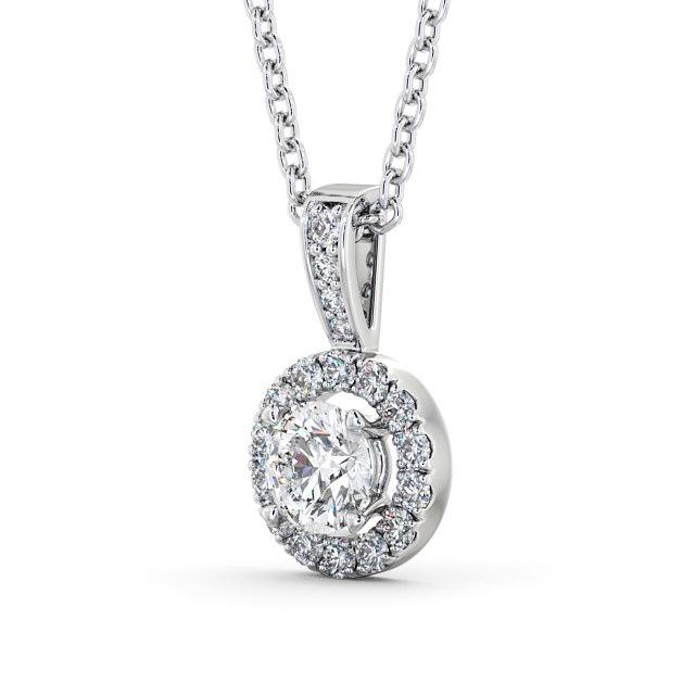 Round Cut Classic Halo Pendant