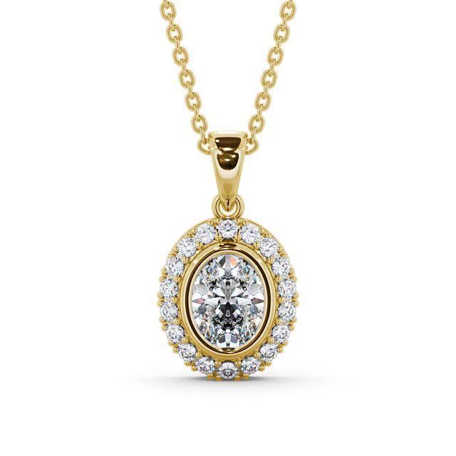 Oval Cut Classic Halo Pendant