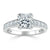 Cushion Cut Moissanite Engagement Ring, Tiffany Style