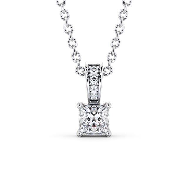 Princess Cut Classic Solitaire Pendant