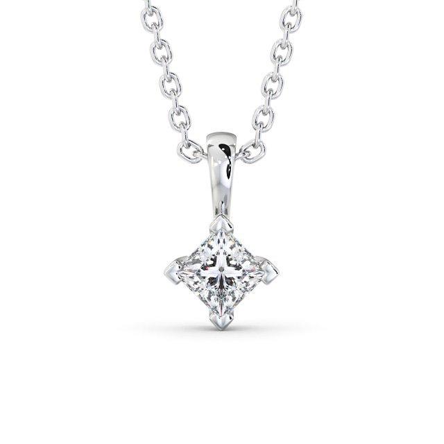 Princess Cut Classic Solitaire Pendant