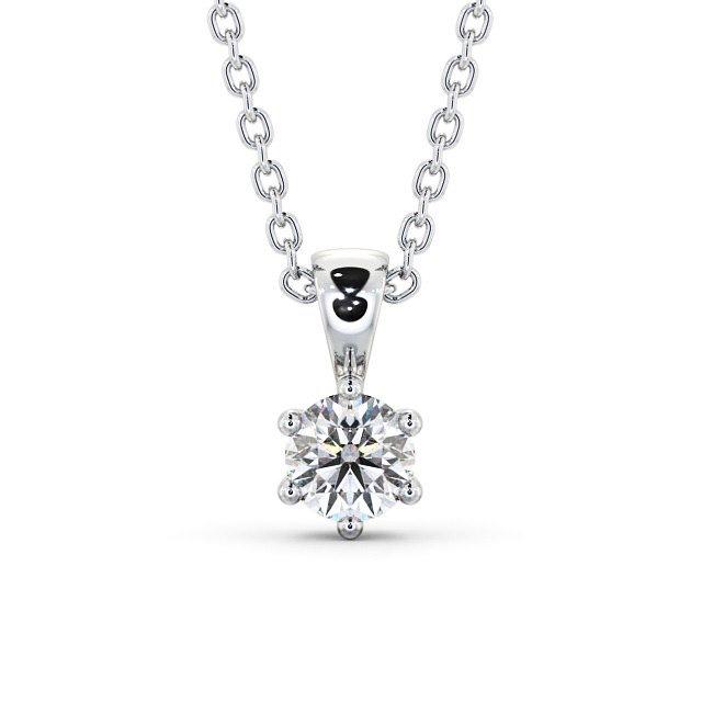 Round Cut Classic Solitaire Pendant